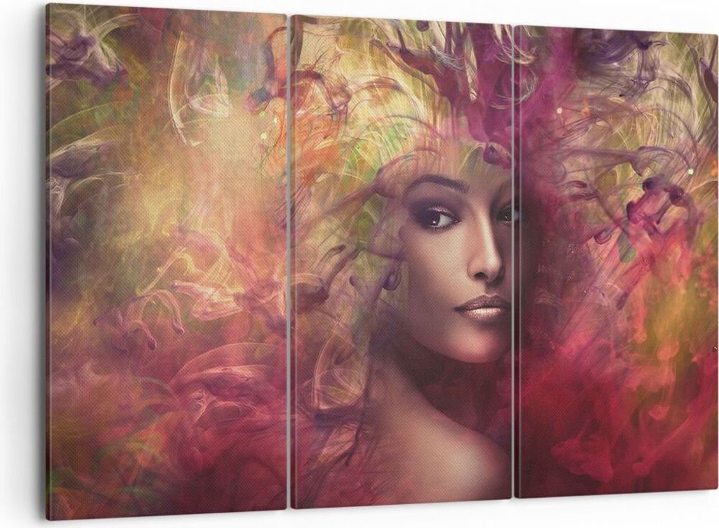 Bild auf Leinwand - Leinwandbild - frau gesicht - 105x70cm - Wand Bild - Wanddeko - Wandbilder - Leinwanddruck - Bilder - Kunstdruck - Wanddekorati...