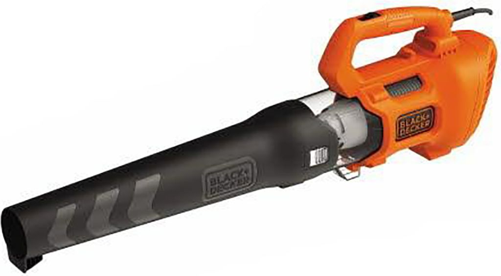 A Black & Decker leaf blower is shown against a white background.