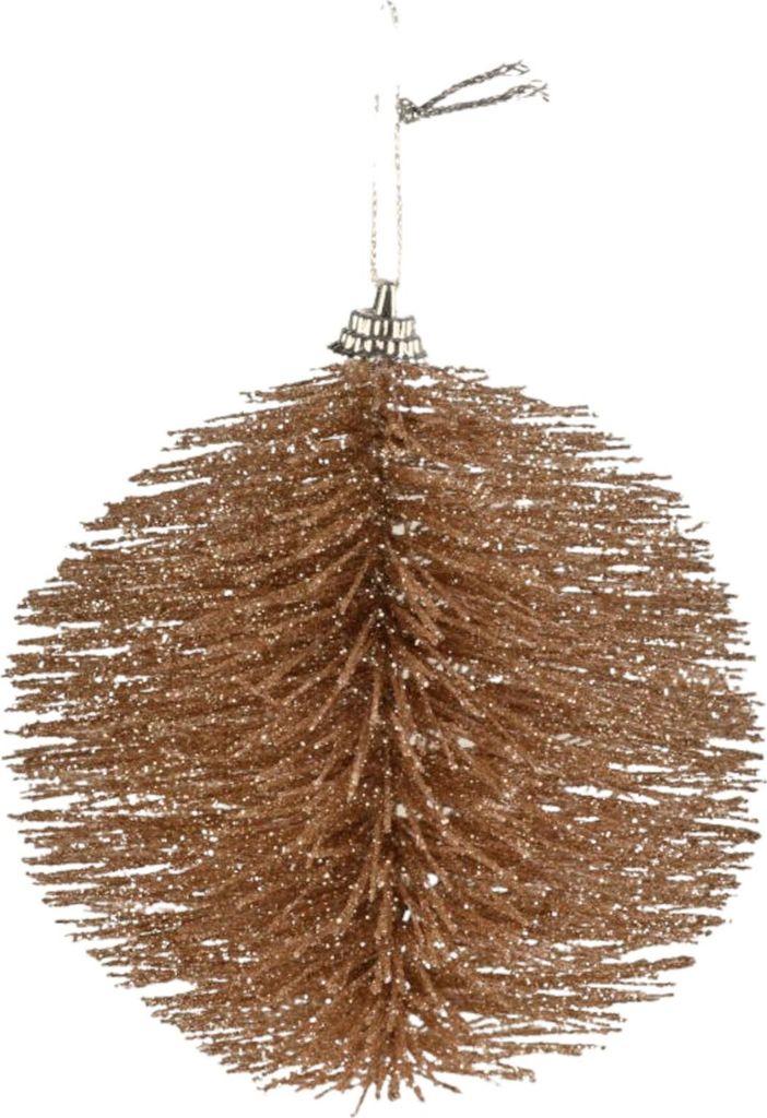 Weihnachtsbaumdeko Bürste Anhänger Baumschmuck Christbaumkugeln ø 8cm Glitzer, Variante:1
