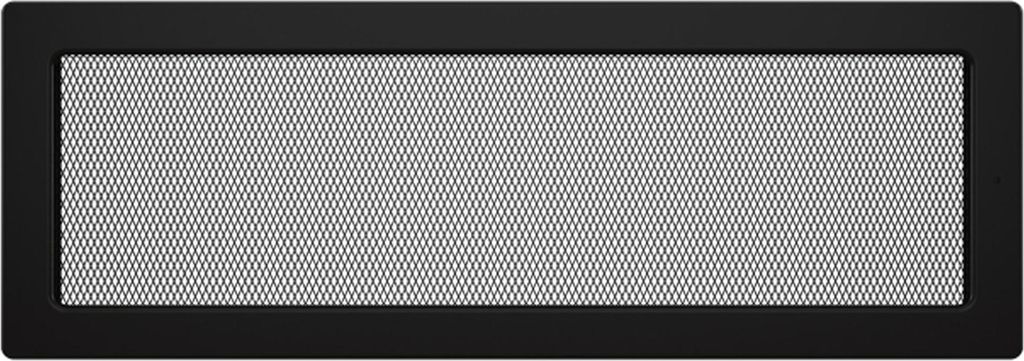 Kaminlüftungsgitter Schwarz 17x49 cm – Lüftungsgitter für Kamin, Ofen oder Wand – Metall, rechteckig