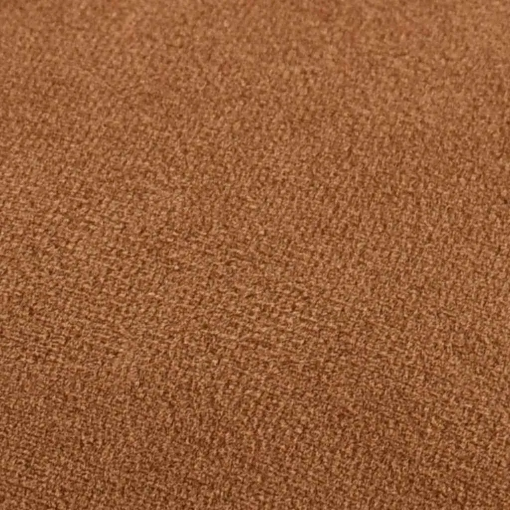 Petit Tabouret Gain de Place Marron Velours Doré - Confort et Style