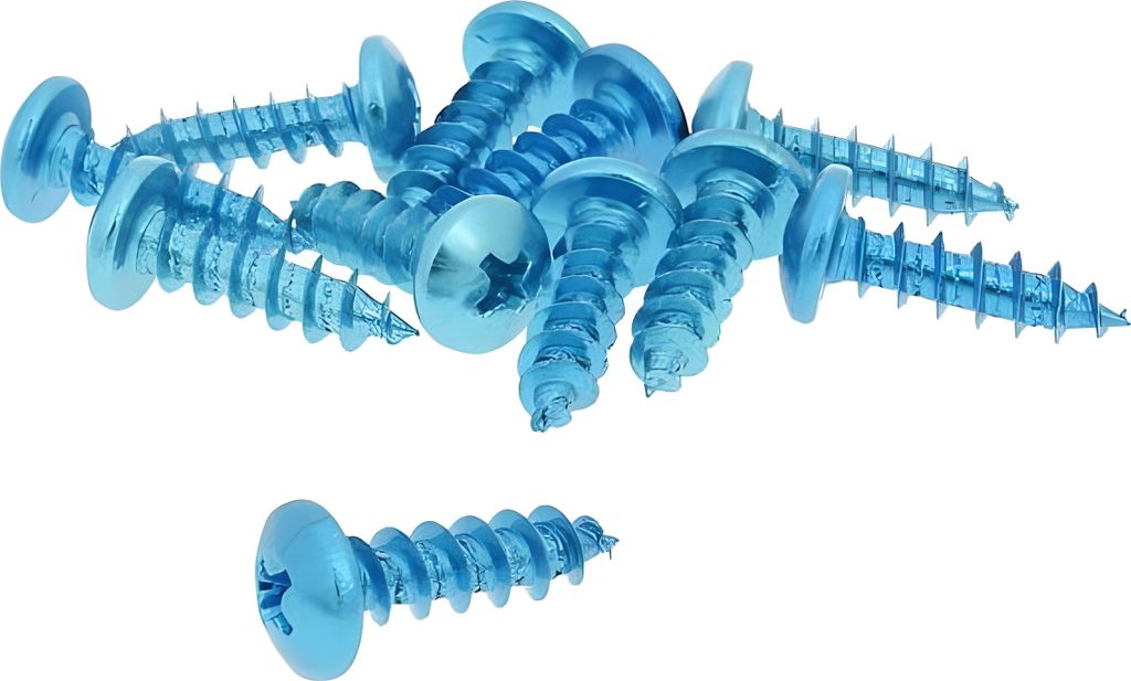 Schraubensatz 12 Stück Verkleidung blau - 6x20