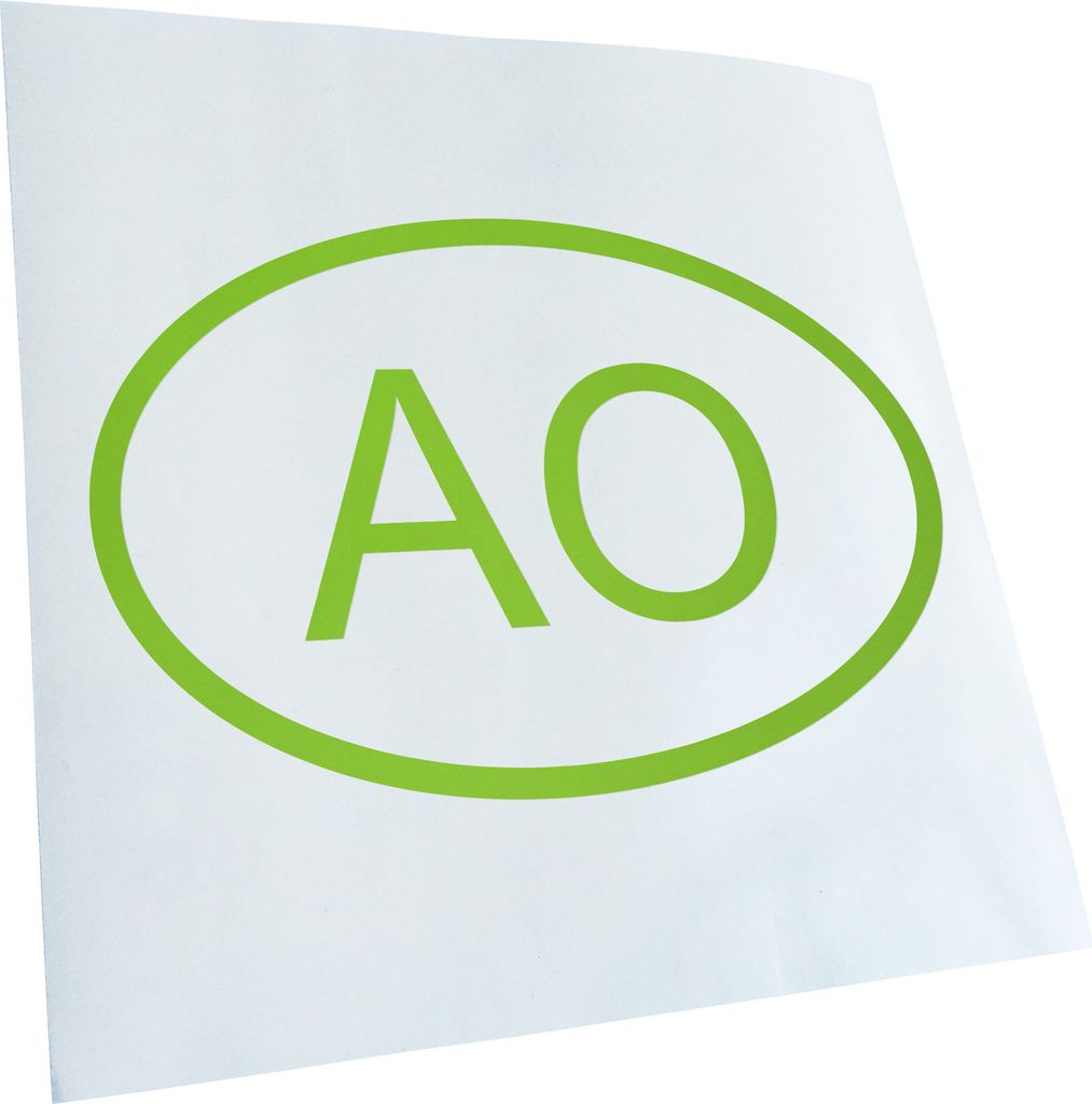 Kiwistar - Autoaufkleber - Angola AO Heckscheibe - Aufkleber für Auto Kfz Fahrrad, LKW, Truck Mofa