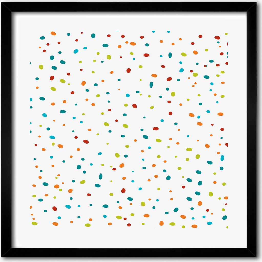 Bild - 50 cm x 50 cm - MDF - Rahmen, Wandkunst - Bunte Produktbild 