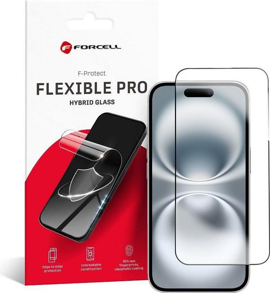 Hybrid Flexible Glas Forcell 5D Full Glue - APPLE IPHONE 16 Plus schwarz