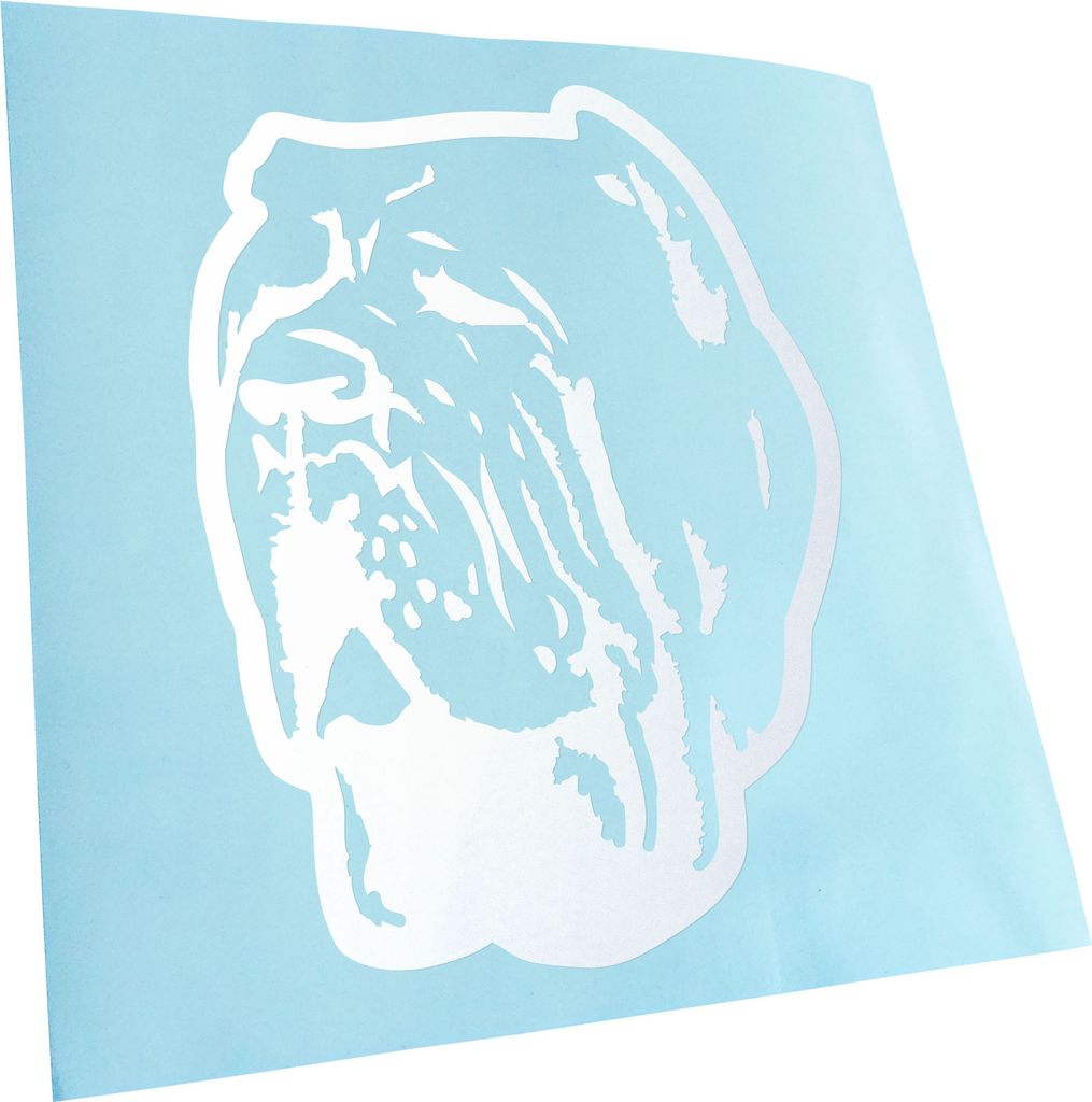 Kiwistar - Autoaufkleber - Neapolitan Mastiff Hund - Mattweiss - 40x31cm - Aufkleber für Auto, Laptop, Fahrrad, LKW, Motorrad Mehrfarbig JDM Decal...