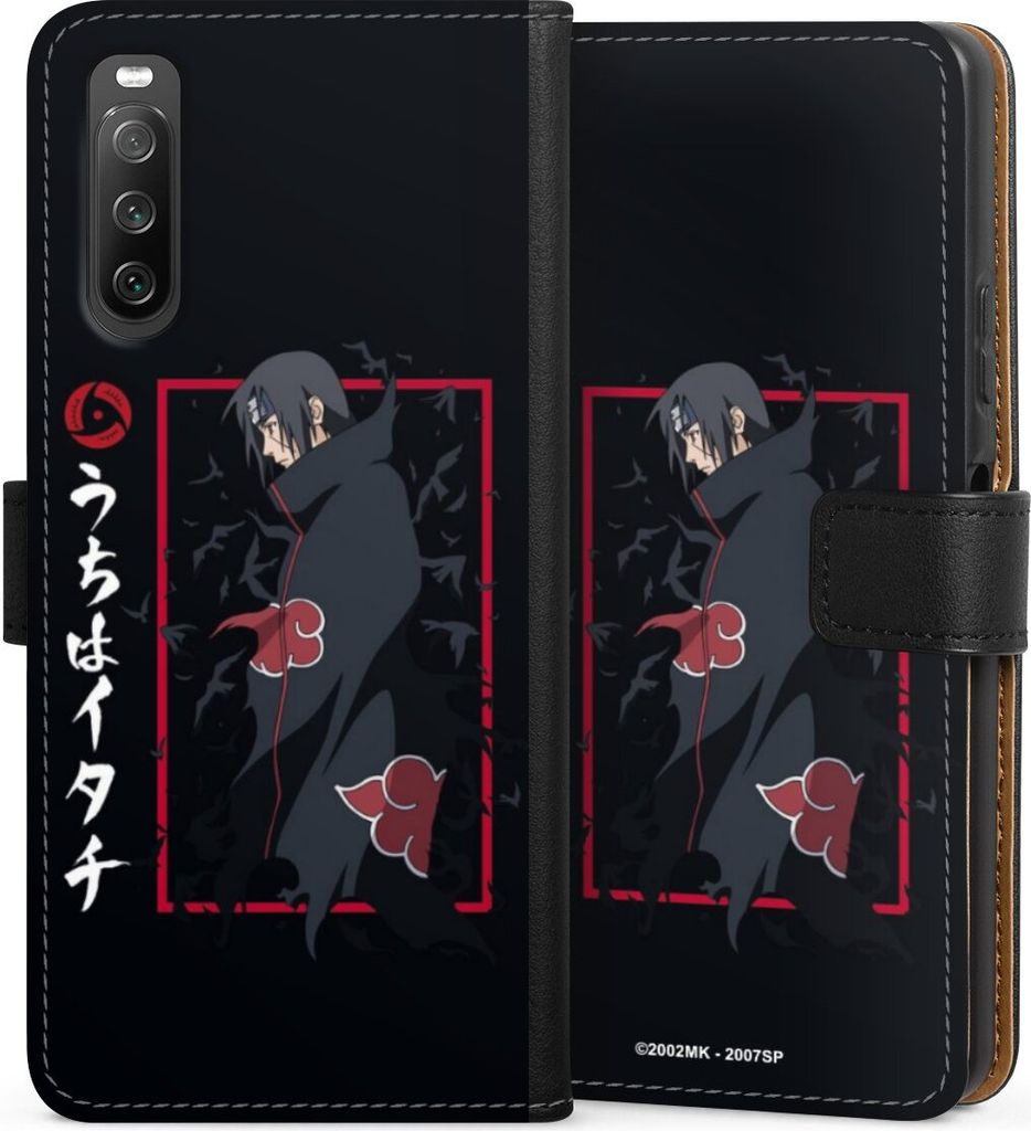 DeinDesign Klapphülle für Sony Xperia 10 IV Handytasche Lederhülle Tasche Naruto Shippuden Offizielles Lizenzprodukt Itachi Uchiha