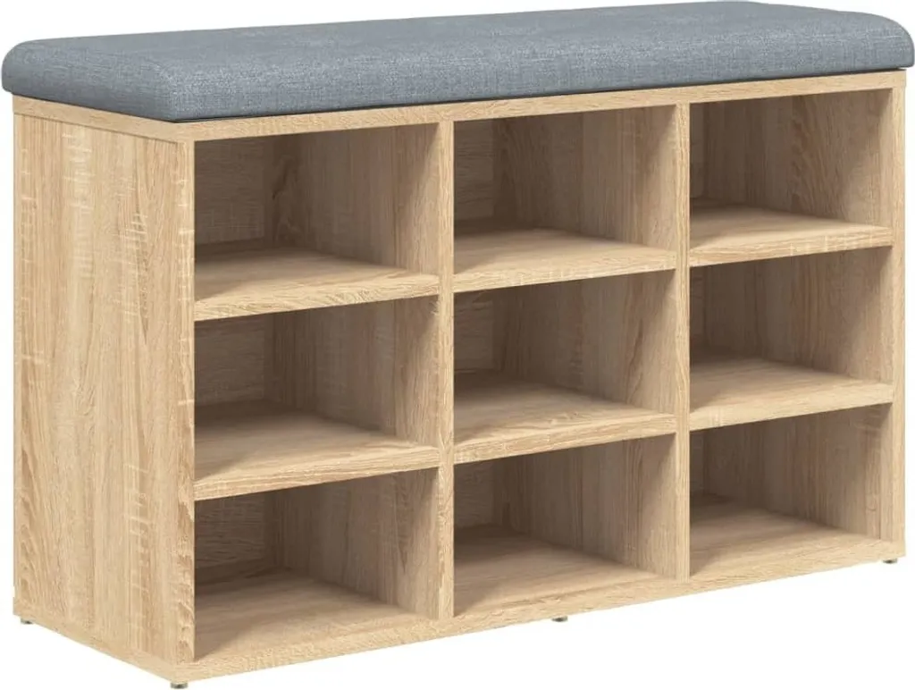 Banc à chaussures bois Sonoma - Rangez vos paires et asseyez-vous enfin