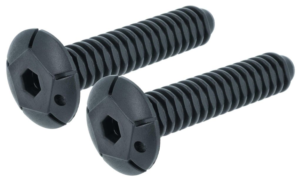vhbw 2x Stellfuß Ersatz für Whirlpool 481250518387 für Geschirrspüler - 11 cm Standfuß, Schwarz
