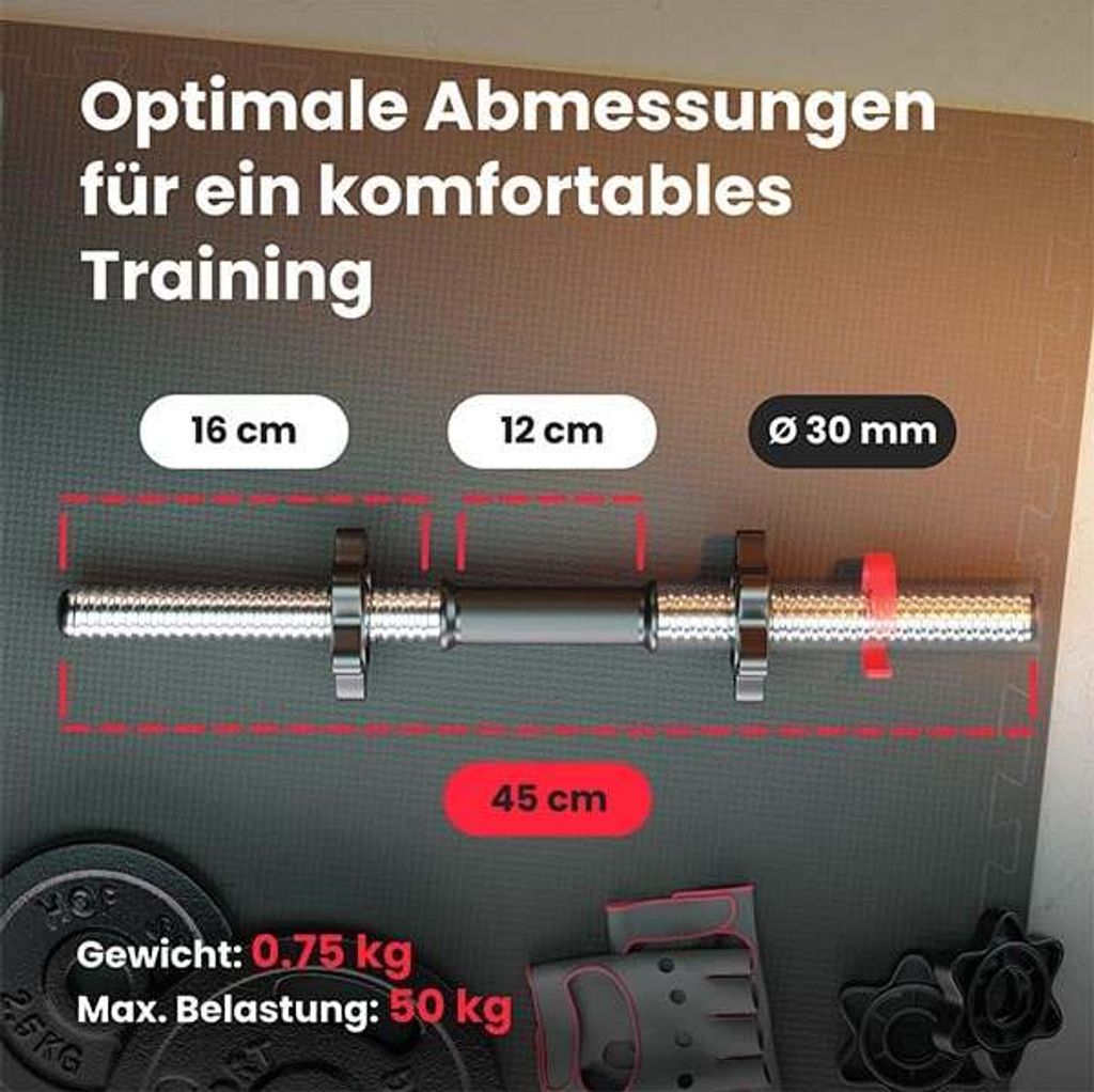 Hop-Sport Hantelset 56 kg Hanteln Kurzhanteln SZ Stange Produktbild 3