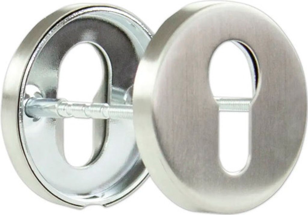 Profilzylinder PZ Rosette edelstahl Ø 53 mm Produktbild 