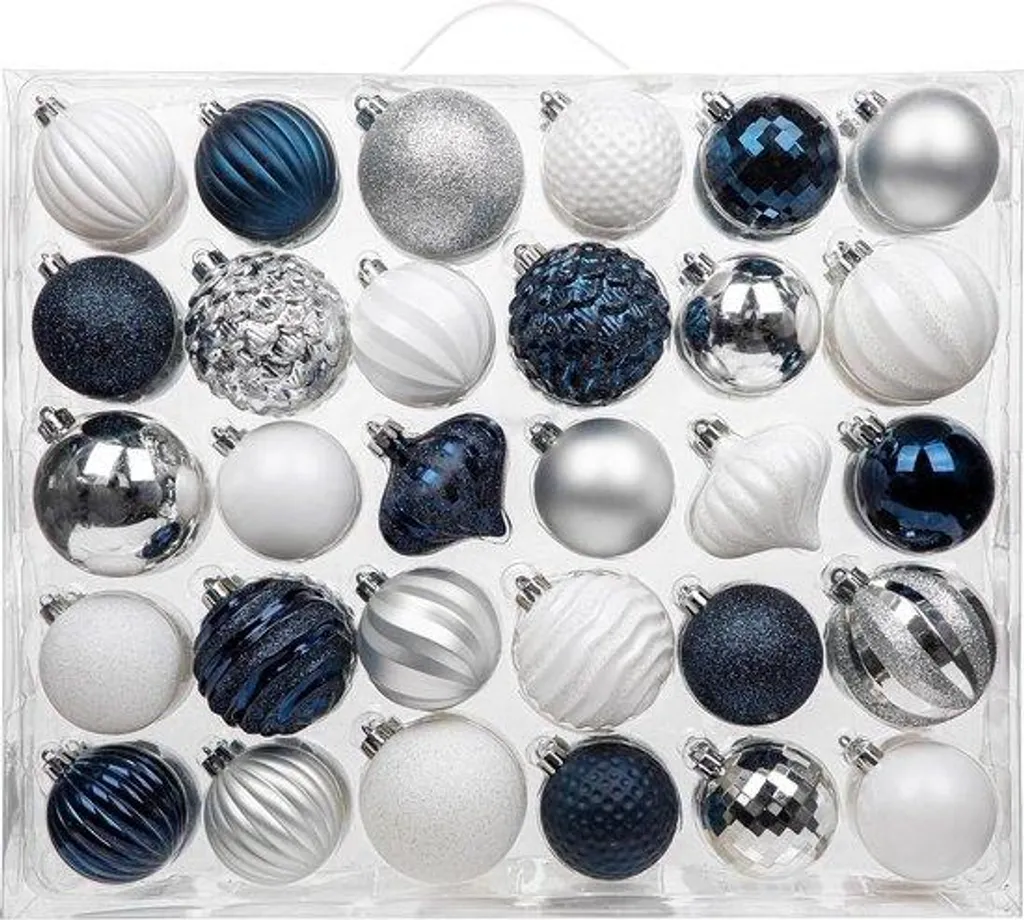 Décorations de Noël bleues et blanches pour mariages d'hiver et fêtes