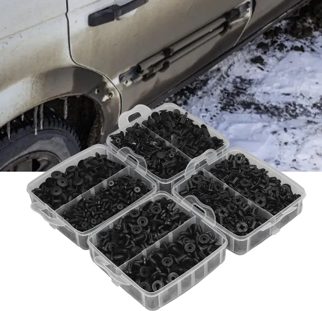Fixez vos pare-chocs desserrés avec 900 clips de fixation ABS multi-tailles - 10