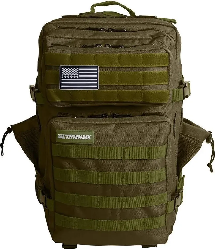 Sac de Sport Militaire 45L Vert Elitex Tactical V1 pour Musculation