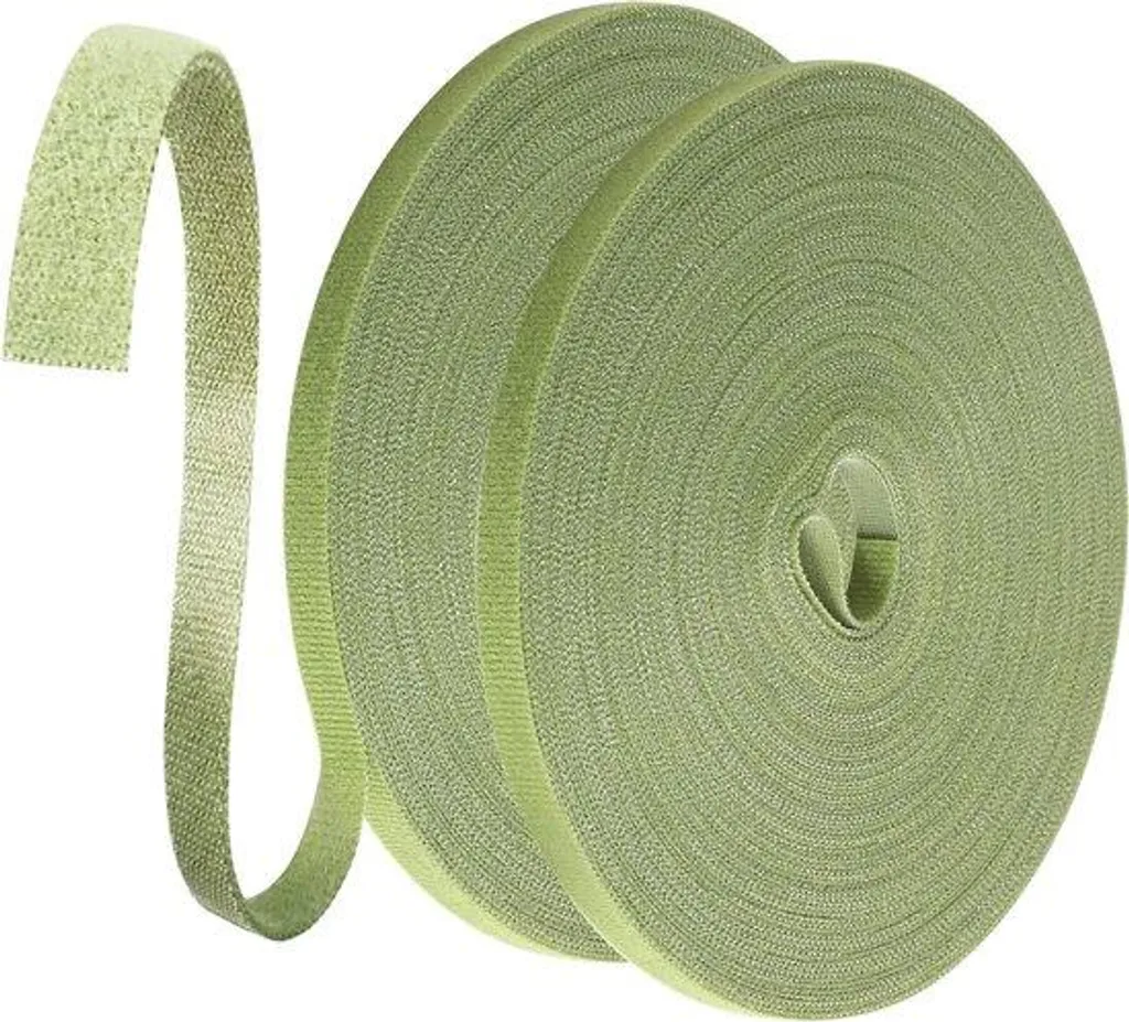 Solution anti-casse pour plantes : ruban velcro 50m vert souple