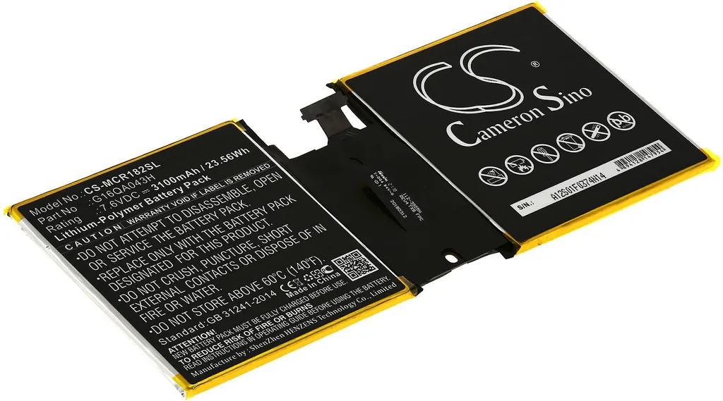 Batterie de Secours pour Microsoft Surface Go 1824 - Travail Nomade Fix