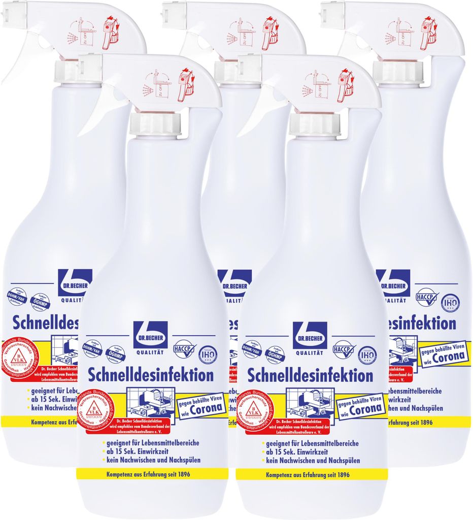 5 x Dr. Becher Schnelldesinfektionsmittel Produktbild 