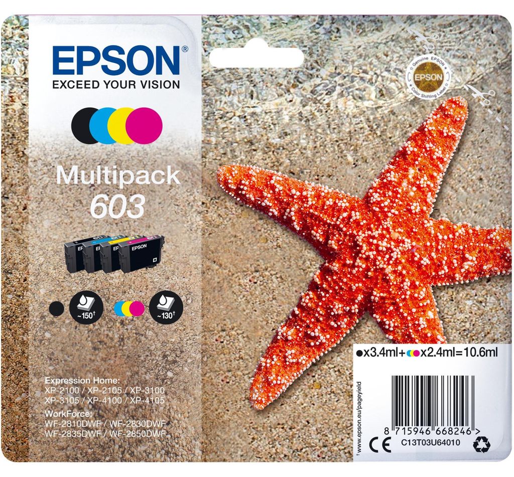 Viacfarebné balenie atramentov Epson 603 Obrázok produktu 