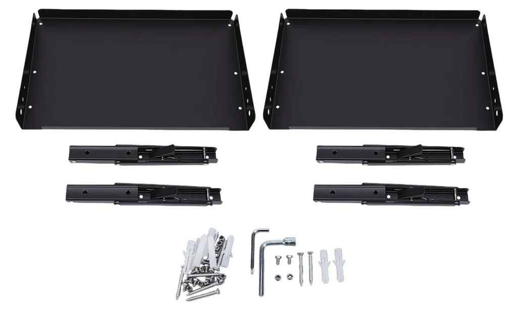 Rayonnage mural pliant en métal 90kg pour rangement outils de garage