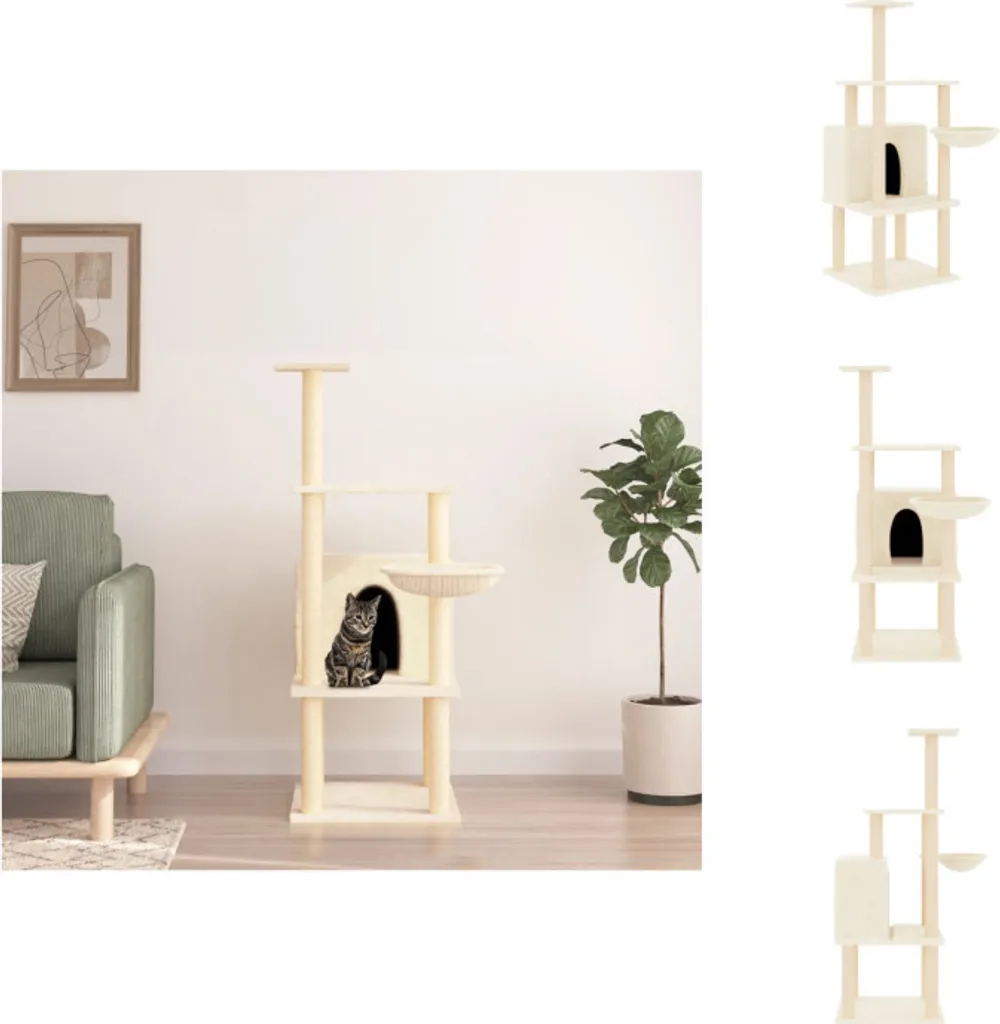 Recensione Albero Tiragraffi vidaXL 132cm Crema: La Nuova Casa di Micio