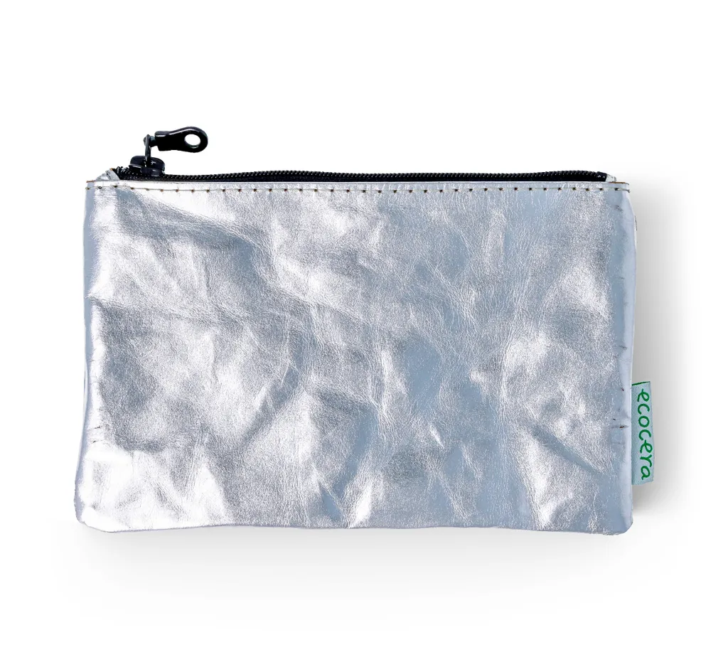 ECOCERA Papeda Trousse de Maquillage Argentée - Format Voyage 1pc