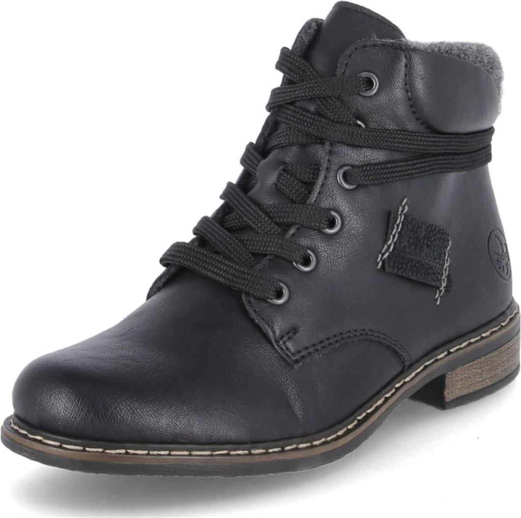 Rieker Schnürstiefel Schwarz