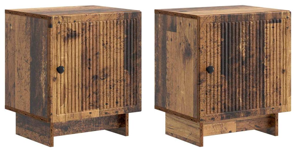 vidaXL Nachttisch 2 pcs Altholz 43 x 34,5 x 50 cm Holzwerkstoff