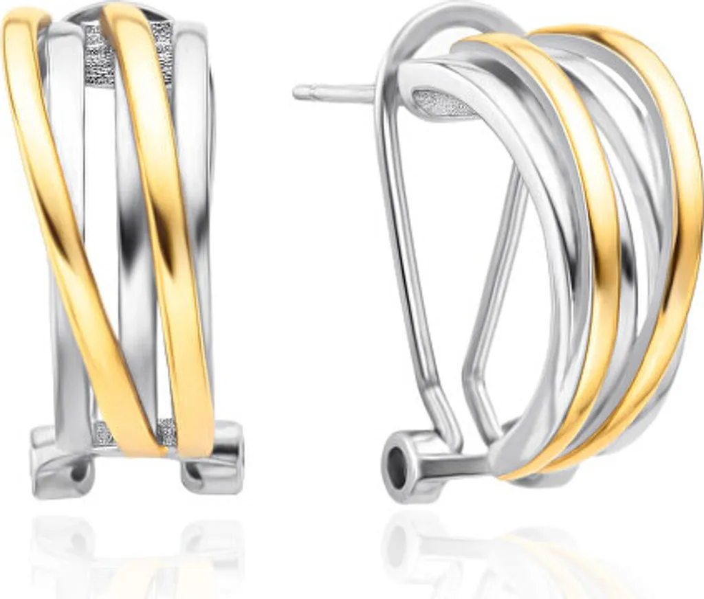 Orecchini Donna Bicolore AGT-E122KK-2T | Zirconi Brillanti Luxury