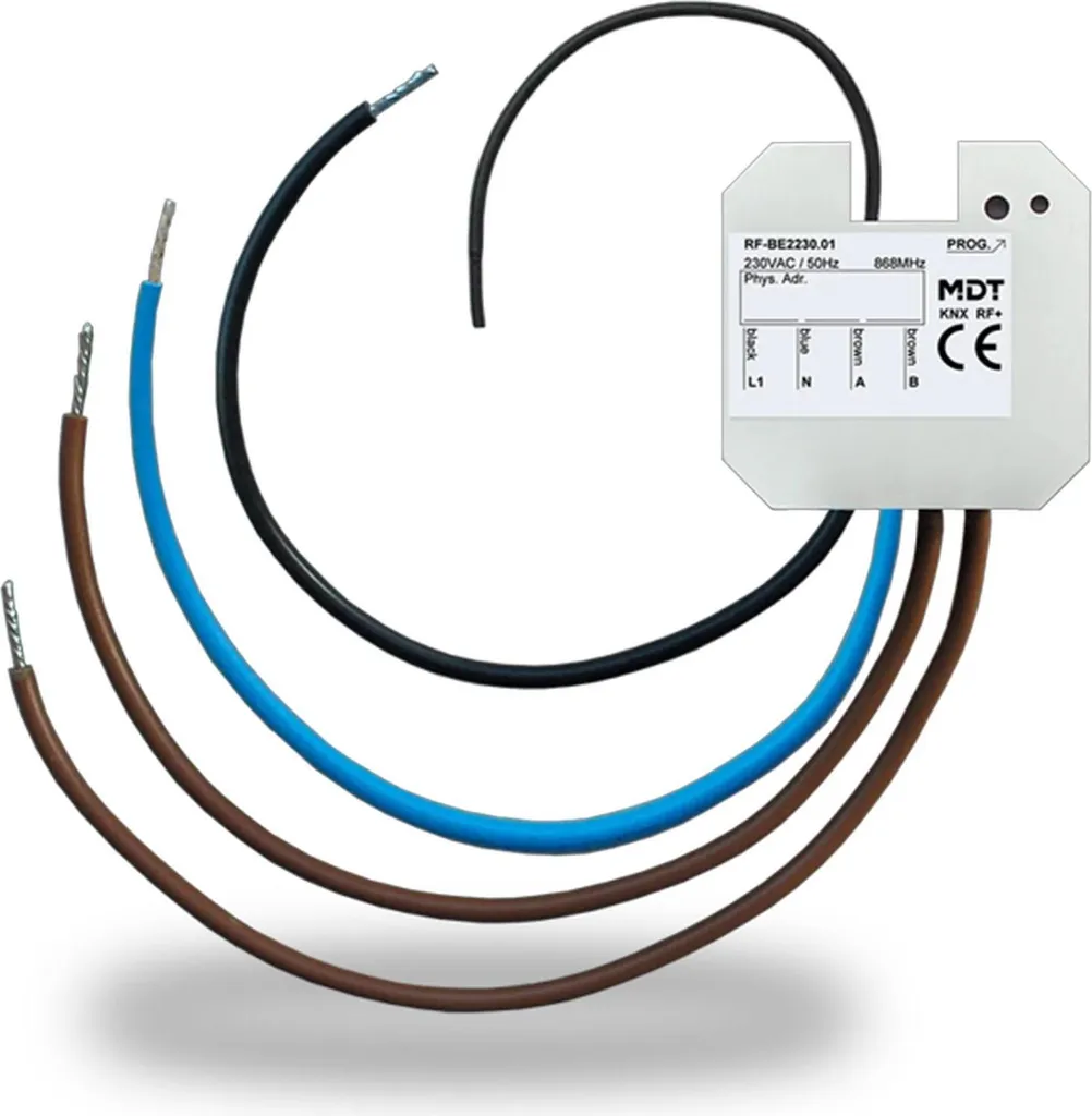 Solution KNX-RF+ pour câblage 230V : Interface 2 entrées encastrée