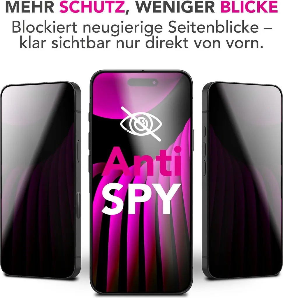 Protezione Privacy iPhone 17 Pro Max AntiSpyX | Vetro Nero 9H - 3