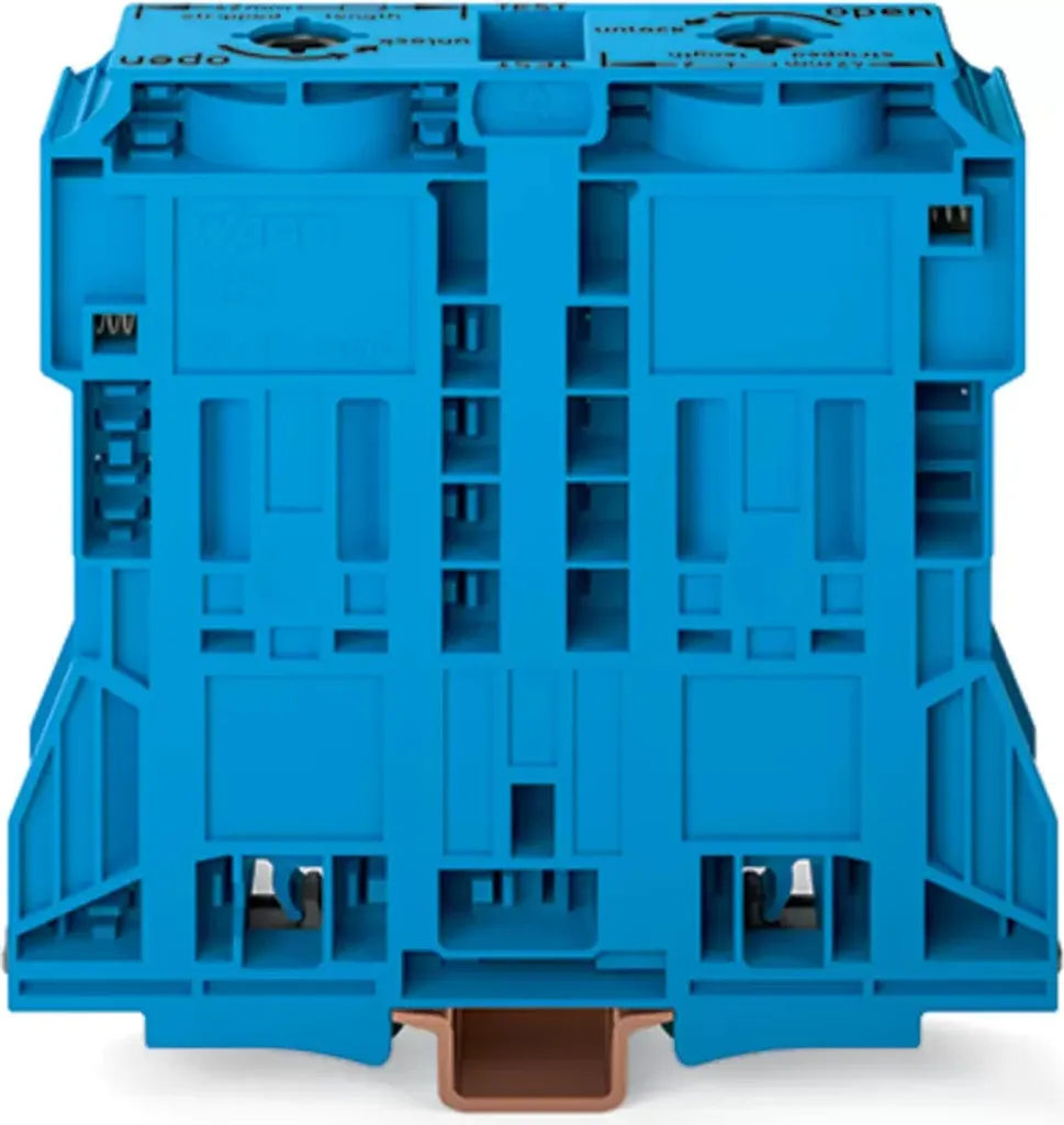 WAGO 285-1184 Borne de passage 2 conducteurs 185 mm² bleu puissant