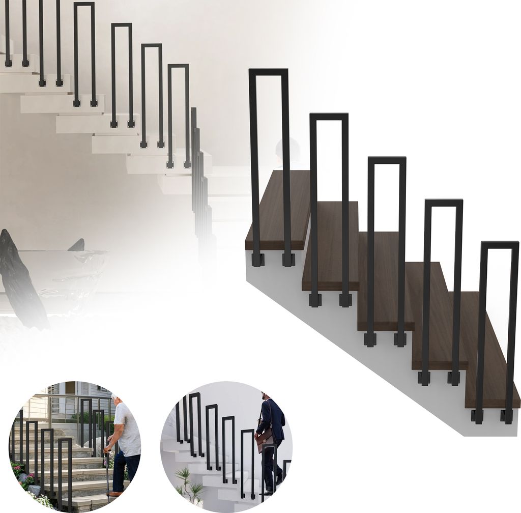 XMTECH U-vormige leuning, moderne Scandinavische leuning Productafbeelding 