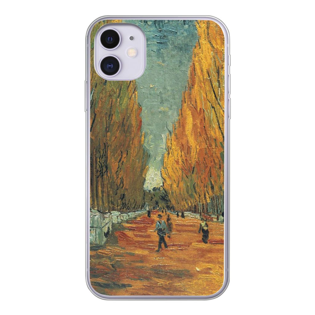 MuchoWow Handyhülle Schutzhülle Hülle für iPhone 11 Elysische Felder - Vincent van Gogh Silikon Softcase Handy Hülle - Handytasche