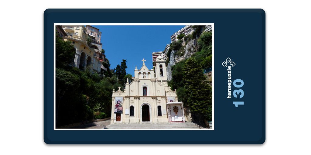 hansepuzzle 16955 - Monaco Puzzle, 130 Teile, Orte, 28,7 x 20,0cm mit hochwertiger Aufbewahrung, Kartonbox und wiederverschließbarem Beutel