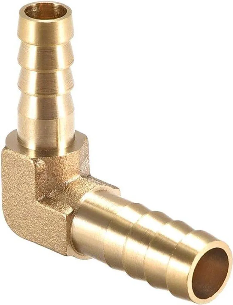 Adaptateur 10-8 mm coudé 90° en laiton - Idéal pour espaces restreints
