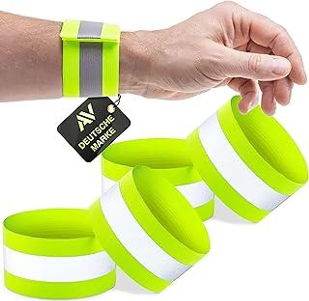 JTKREW 2 mollette per Pantaloni per Bicicletta, per Ciclismo, universali, per Uomo, Donna, Bambini, Jogging, Ciclisti, Moto,Riflettenti