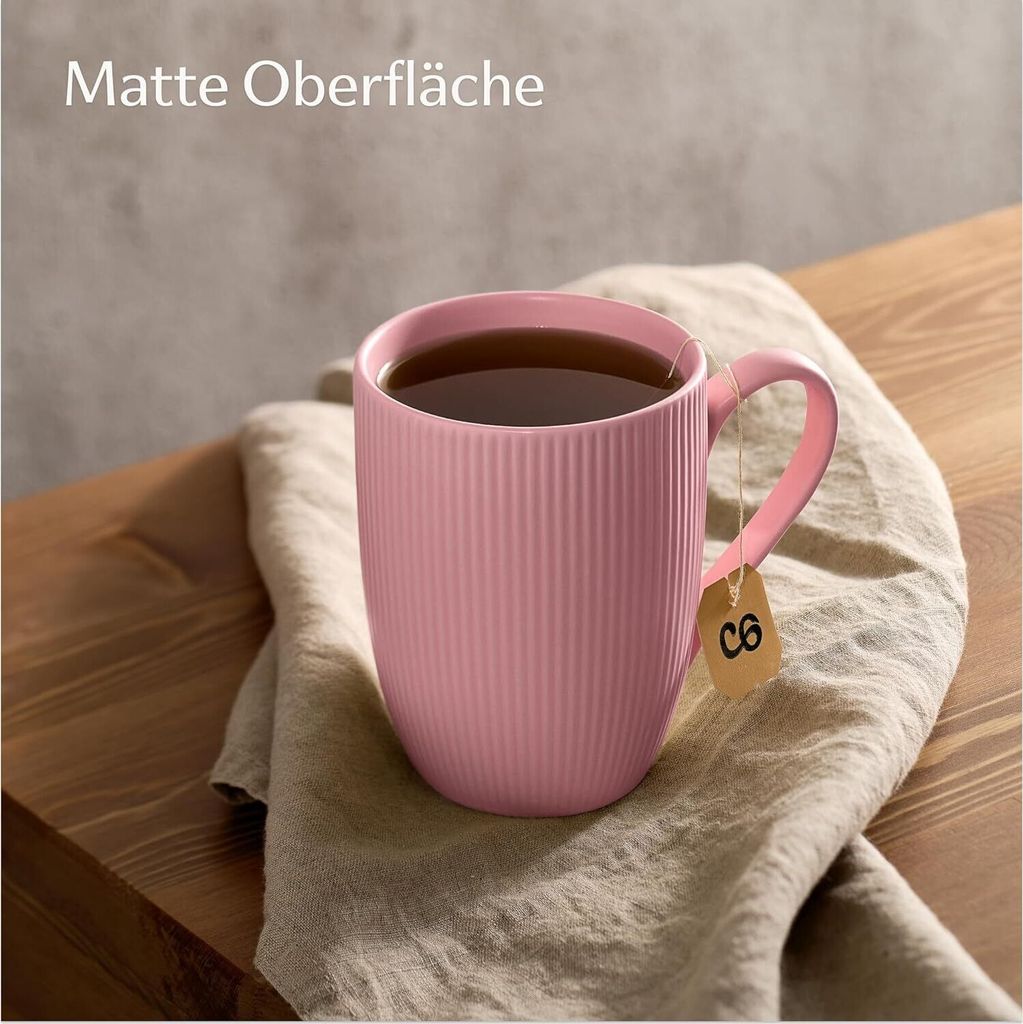 Cosumy Kaffeetassen 6er Set Modern Bunt Pastellfarben - Produktbild 3