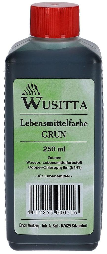 Wusitta Lebensmittelfarbe Grün 250ml Produktbild 