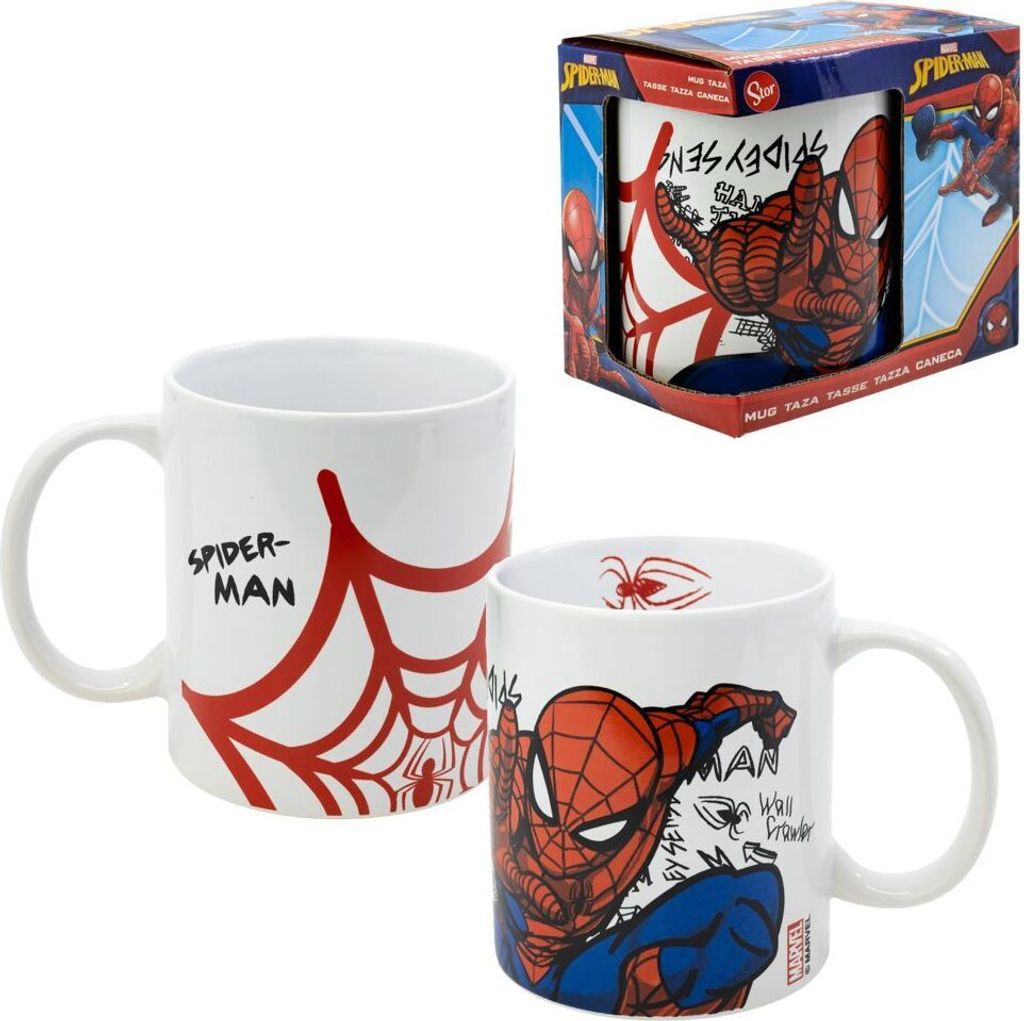 Spiderman Tasse 325ml Keramikbecher Geschenkset Boy Icons Produktbild 