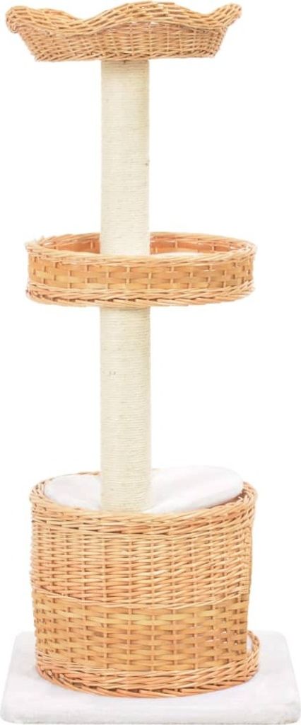 Cloris DesignMöbel Kratzbäume - Braun Katzen-Kratzbaum Sisal Natürliches Weidenholz Schlichtes7553604