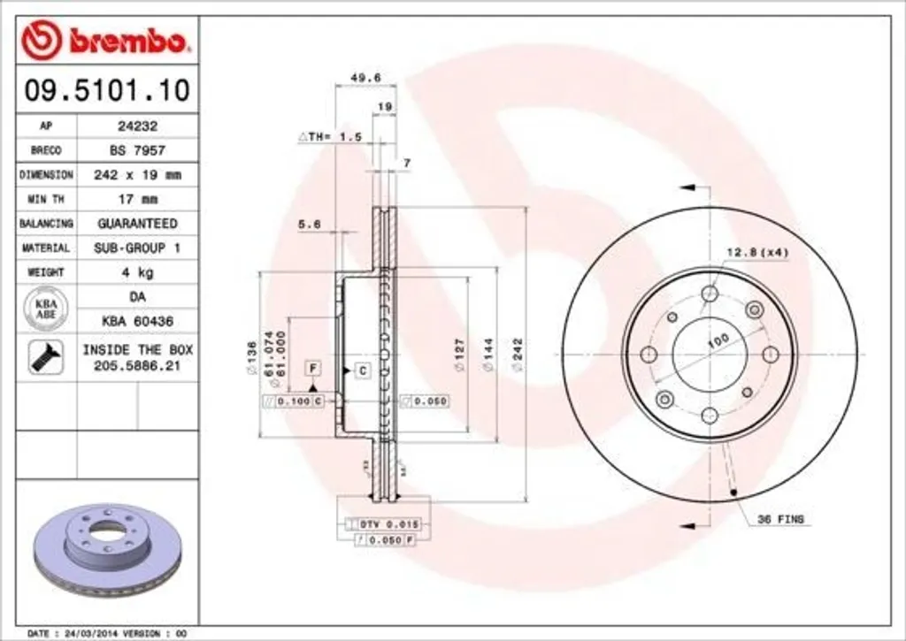 Stop aux vibrations : Disques de frein Brembo 09.5101.10 pour votre Honda