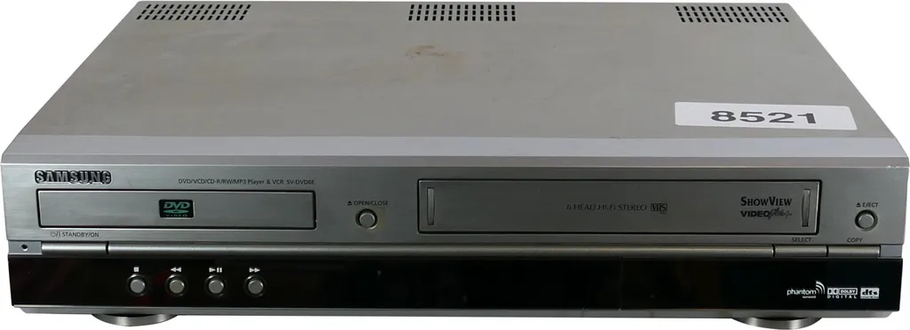 Combiné Samsung SV-DVD6E XEN : Magnétoscope VHS et Lecteur DVD Hi-Fi