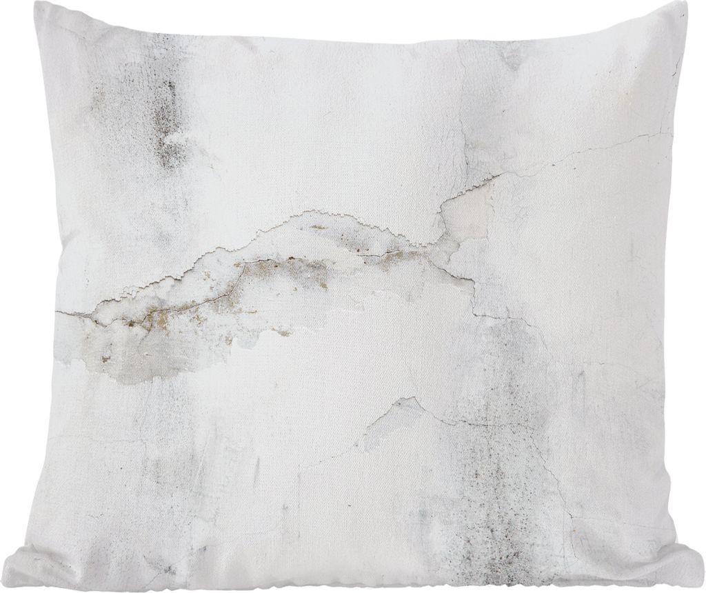 MuchoWow Zierkissen Sofakissen Wohnzimmer Dekokissen 40x40 cm Beton - Grau - Weiß - Foto Kissen - Schlafzimmer Dekoration