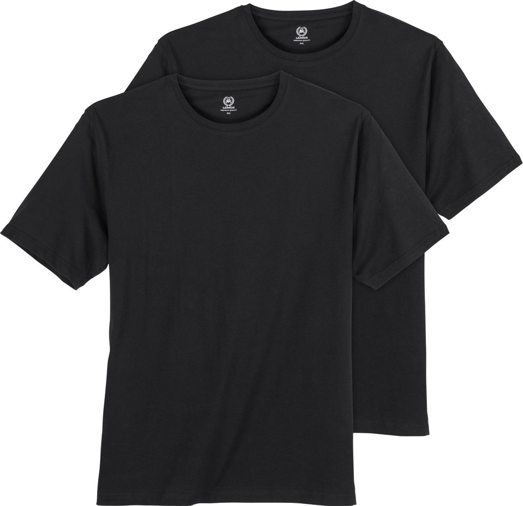Lerros XXL T-Shirt 2er-Pack schwarz
