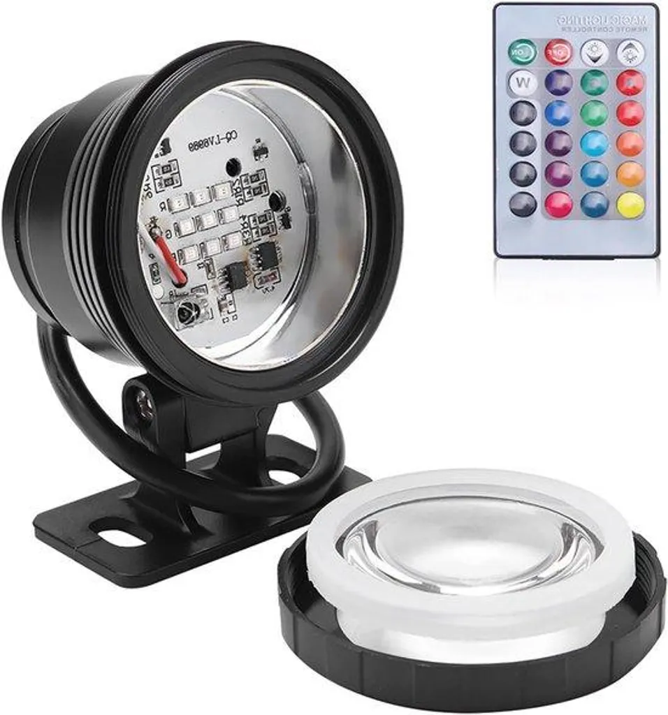 Éclairage subaquatique LED RGB 12V anti-corrosion pour grand bassin