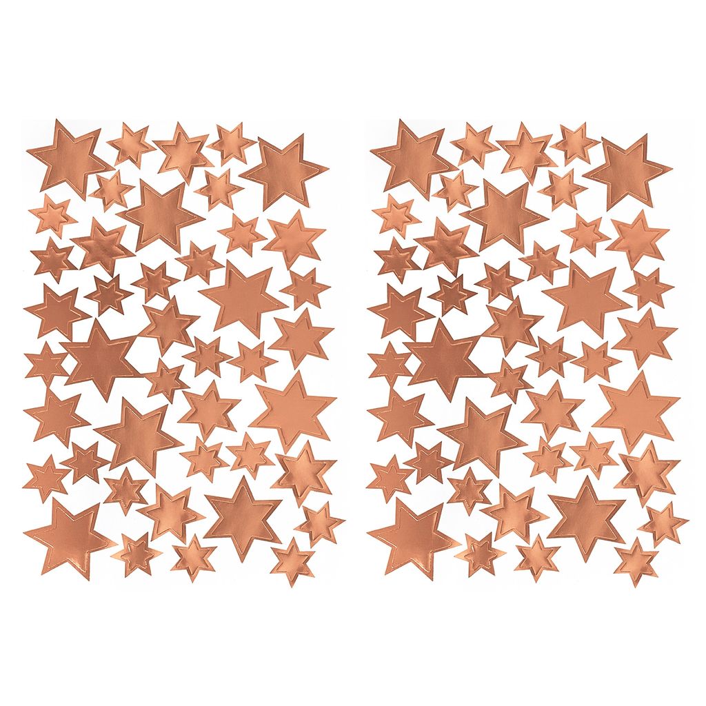 42 Sterne Sticker Stern Aufkleber für Weihnachten Weihnachtsdeko