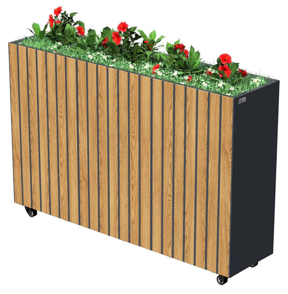 Zelsius verhoogde kas, verzinkt staal met wielen, 120 x 30 Productafbeelding 