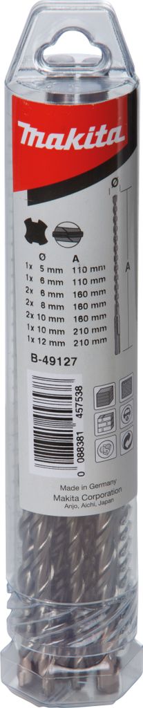 Makita HM Bohrer-Set V-PLUSNr. 6 Ø 5/6 mm x 110 mm, 2x Ø Produktbild 