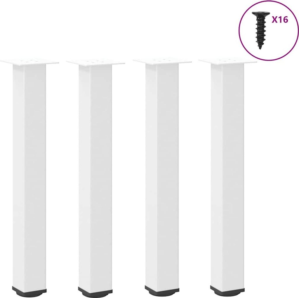 Konsolentischbeine 4 Stk. Weiß 72-74 cm Stahl