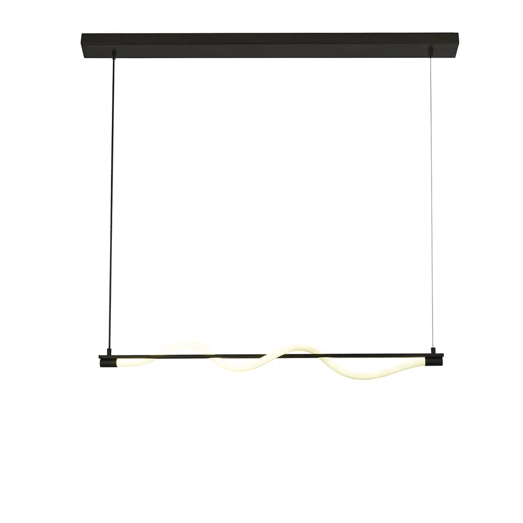 Plafonnier Noir Convertible 1Lt LED Serpent pour Cuisine ou Salon